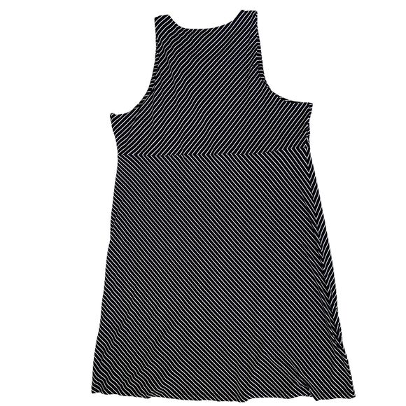 Athleta Santorini mixed stripe sleeveless modal dress 2XL stretch A-line - Picture 7 of 10